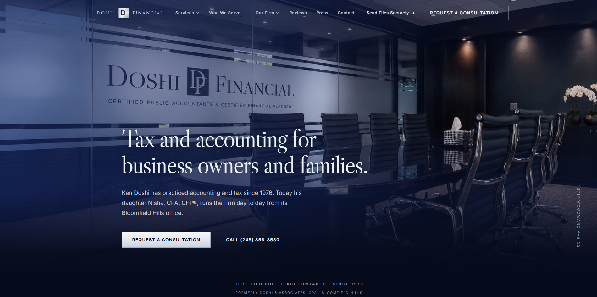 The same CPA firm's new website after the rebuild